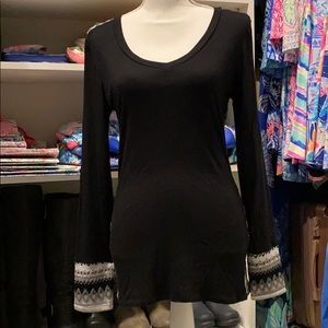 Large eased-fit tunic top